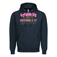 Navy kindness is free sprinkle it everywhere Zipper Hoodie - JahusDesignShop