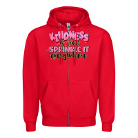 Red kindness is free sprinkle it everywhere Zipper Hoodie - JahusDesignShop