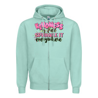 Seafoam kindness is free sprinkle it everywhere Zipper Hoodie - JahusDesignShop