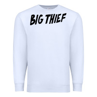 White BIG THIEF Premium Sweatshirt - linhVisuals