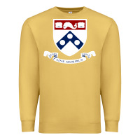 Antique Gold upenn shield with banner Premium Sweatshirt - linhVisuals