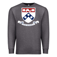 Charcoal Heather upenn shield with banner Premium Sweatshirt - linhVisuals