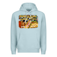 Blue Mist feed me street food and tell me im pretty Premium Hoodie - RacoonDesign