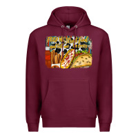 Burgundy feed me street food and tell me im pretty Premium Hoodie - RacoonDesign