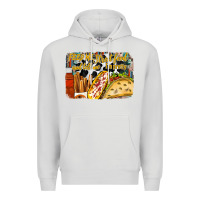 Dove Grey feed me street food and tell me im pretty Premium Hoodie - RacoonDesign