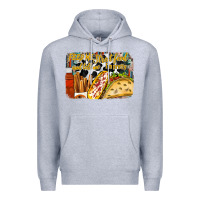 Heather Grey feed me street food and tell me im pretty Premium Hoodie - RacoonDesign