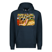 Navy feed me street food and tell me im pretty Premium Hoodie - RacoonDesign
