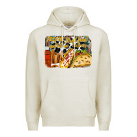 Oatmeal Heather feed me street food and tell me im pretty Premium Hoodie - RacoonDesign
