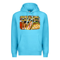 Ocean Blue feed me street food and tell me im pretty Premium Hoodie - RacoonDesign