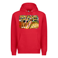 Red feed me street food and tell me im pretty Premium Hoodie - RacoonDesign