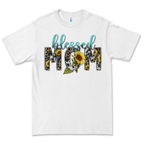 White Blessed mom sunflower mother's day Premium Tee - HowdyJamesFarm