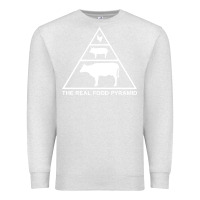 Oatmeal Heather the real food pyramid carnivore Premium Sweatshirt - linhVisuals