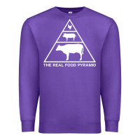 Purple the real food pyramid carnivore Premium Sweatshirt - linhVisuals