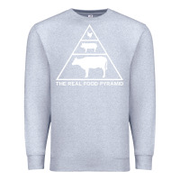 Heather Grey the real food pyramid carnivore Premium Sweatshirt - linhVisuals