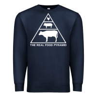 Navy the real food pyramid carnivore Premium Sweatshirt - linhVisuals
