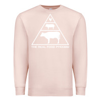 Pale Pink the real food pyramid carnivore Premium Sweatshirt - linhVisuals