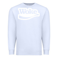 White Woke Premium Sweatshirt - linhVisuals
