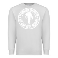 Dove Grey Wounded Warrior No One Left Behind War Veteran Premium Sweatshirt - linhVisuals