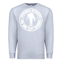 Heather Grey Wounded Warrior No One Left Behind War Veteran Premium Sweatshirt - linhVisuals