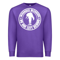 Purple Wounded Warrior No One Left Behind War Veteran Premium Sweatshirt - linhVisuals