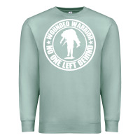Seafoam Wounded Warrior No One Left Behind War Veteran Premium Sweatshirt - linhVisuals
