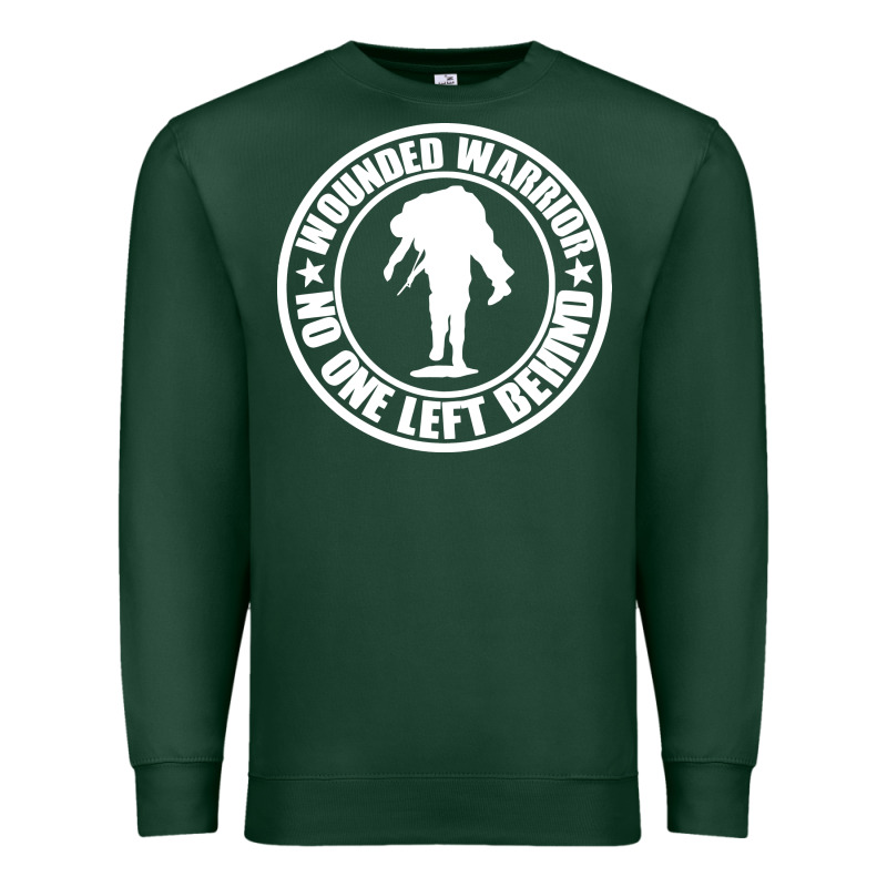 Wounded Warrior No One Left Behind War Veteran Premium Sweatshirt by linhVisuals | Teevron