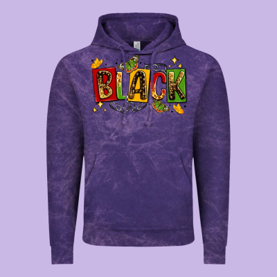Black Vintage Hoodie Designed By Lillyallendesigns