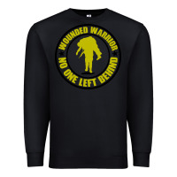Black Wounded Warrior No One Left Behind War Veteran Premium Sweatshirt - linhVisuals