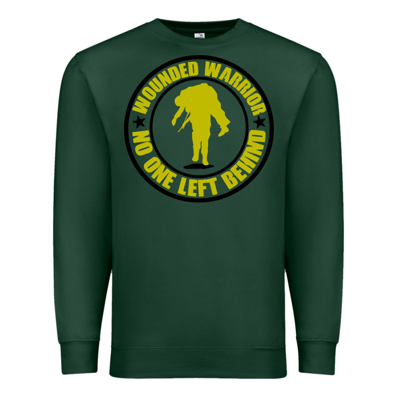 Wounded Warrior No One Left Behind War Veteran Premium Sweatshirt by linhVisuals | Teevron