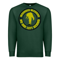 Sports Green Wounded Warrior No One Left Behind War Veteran Premium Sweatshirt - linhVisuals