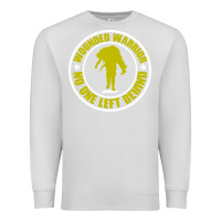 Dove Grey Wounded Warrior No One Left Behind War Veteran Premium Sweatshirt - linhVisuals