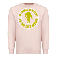 Pale Pink Wounded Warrior No One Left Behind War Veteran Premium Sweatshirt - linhVisuals