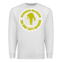 Oatmeal Heather Wounded Warrior No One Left Behind War Veteran Premium Sweatshirt - linhVisuals