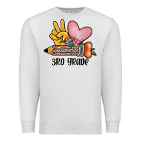 Oatmeal Heather peace love 3rd grade Premium Sweatshirt - JahusDesignShop