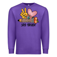 Purple peace love 3rd grade Premium Sweatshirt - JahusDesignShop