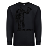 Black cool unique sasquash sasquatch and squash bigfoot t shirt Premium Sweatshirt - linhVisuals