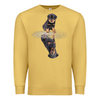Antique Gold rottweiler reflection t shirt funny father's day dog gifts Premium Sweatshirt - linhVisuals
