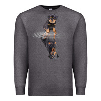Charcoal Heather rottweiler reflection t shirt funny father's day dog gifts Premium Sweatshirt - linhVisuals