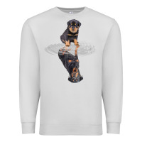 Dove Grey rottweiler reflection t shirt funny father's day dog gifts Premium Sweatshirt - linhVisuals