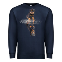 Navy rottweiler reflection t shirt funny father's day dog gifts Premium Sweatshirt - linhVisuals