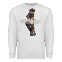 Oatmeal Heather rottweiler reflection t shirt funny father's day dog gifts Premium Sweatshirt - linhVisuals