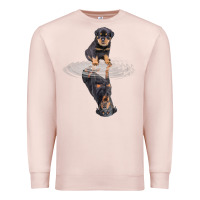 Pale Pink rottweiler reflection t shirt funny father's day dog gifts Premium Sweatshirt - linhVisuals