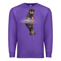 Purple rottweiler reflection t shirt funny father's day dog gifts Premium Sweatshirt - linhVisuals