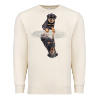 Sandshell rottweiler reflection t shirt funny father's day dog gifts Premium Sweatshirt - linhVisuals