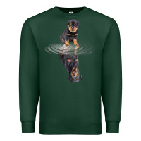 Sports Green rottweiler reflection t shirt funny father's day dog gifts Premium Sweatshirt - linhVisuals