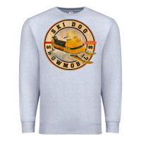 Heather Grey ski doo vintage snowmobiles Premium Sweatshirt - linhVisuals