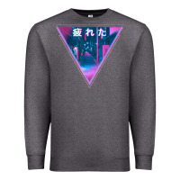Charcoal Heather tired japanese otaku   abandoned city street art t shirt Premium Sweatshirt - linhVisuals