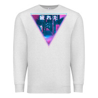 Oatmeal Heather tired japanese otaku   abandoned city street art t shirt Premium Sweatshirt - linhVisuals