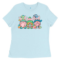Baby Blue Easter gnomes Ladies Tee - OliviaCreatesArt