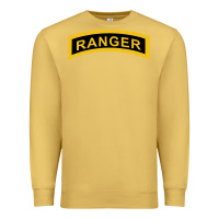 Antique Gold army ranger tab   black & gold   army ranger tab black gold Premium Sweatshirt - linhVisuals